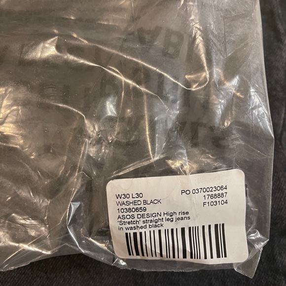 ASOS high rise stretch 'slim' straight leg jeans - Picture 8 of 9